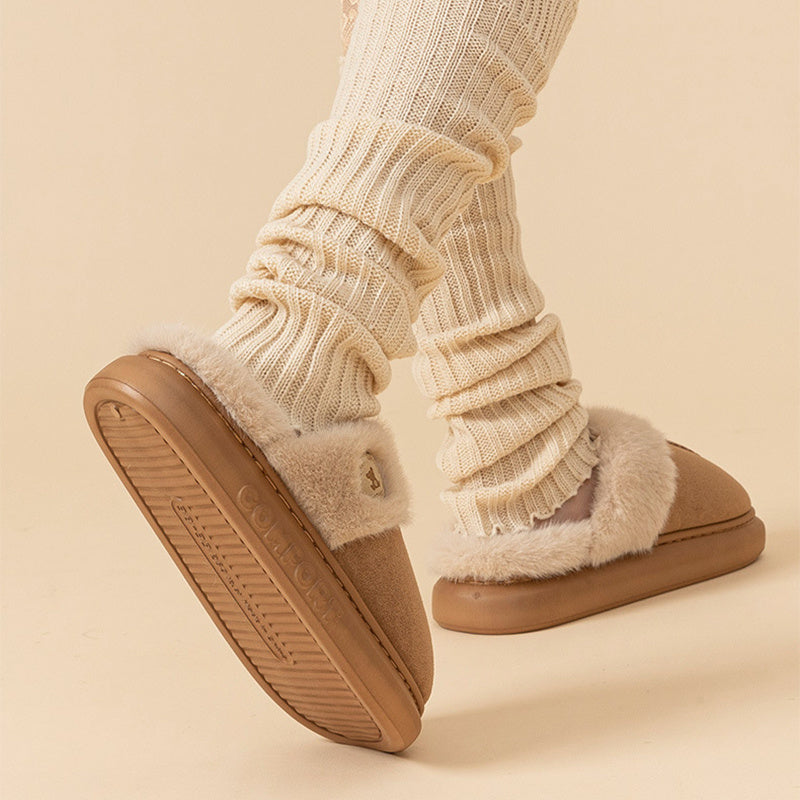 New Plush Slippers For Women Men Winter Warm Home Slipper Indoor