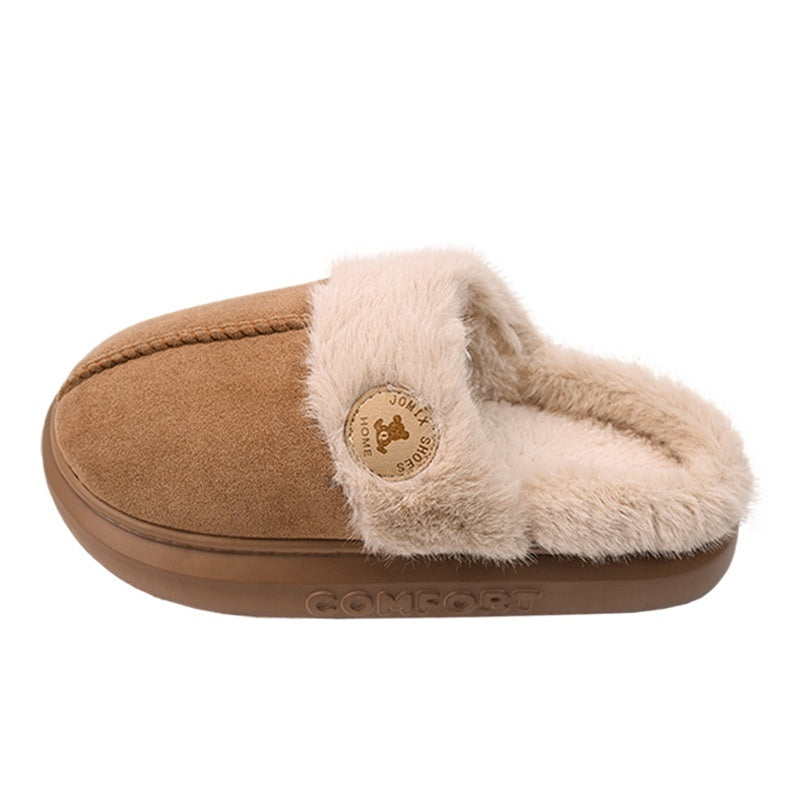 New Plush Slippers For Women Men Winter Warm Home Slipper Indoor